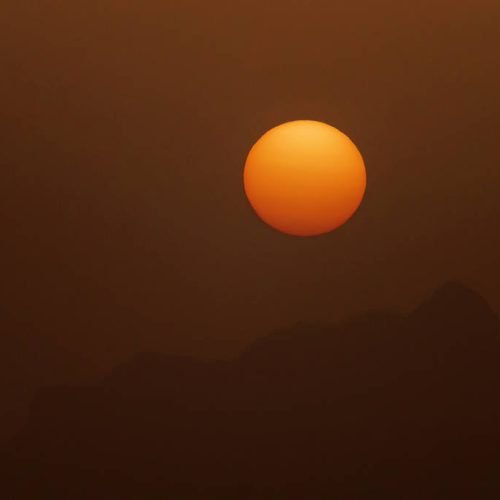 Sunset over Bera hills, Bera Jawai, Rajasthan India